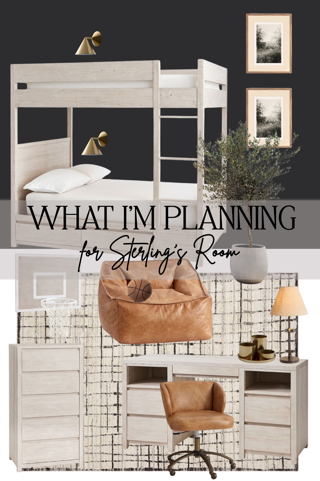 Sterlings bedroom makeover 

Walls: Sherwin Williams Tricorn
Rug : Loloi
Furniture : Pottery Barn Teen
Lighting : Pottery Barn
Art: 
Tree : Walmart


#LTKHome