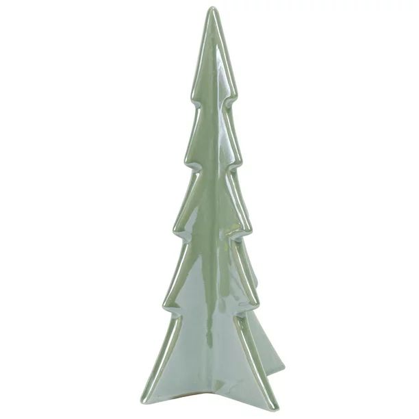 8" Green Pearl Finished Ceramic Christmas Tree Tabletop Decor - Walmart.com | Walmart (US)