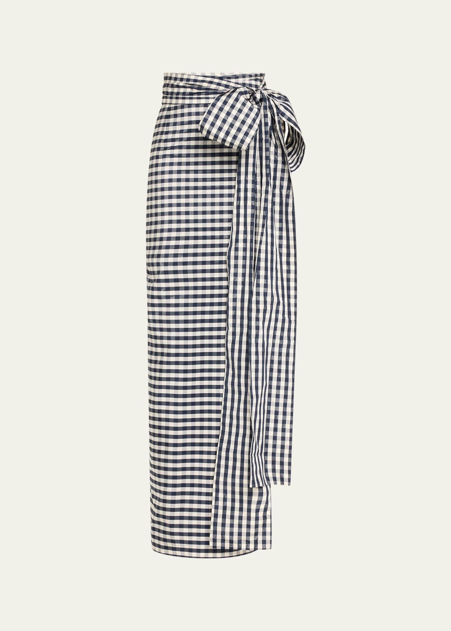 BERNADETTE Bernard Gingham Long Bow Skirt | Bergdorf Goodman