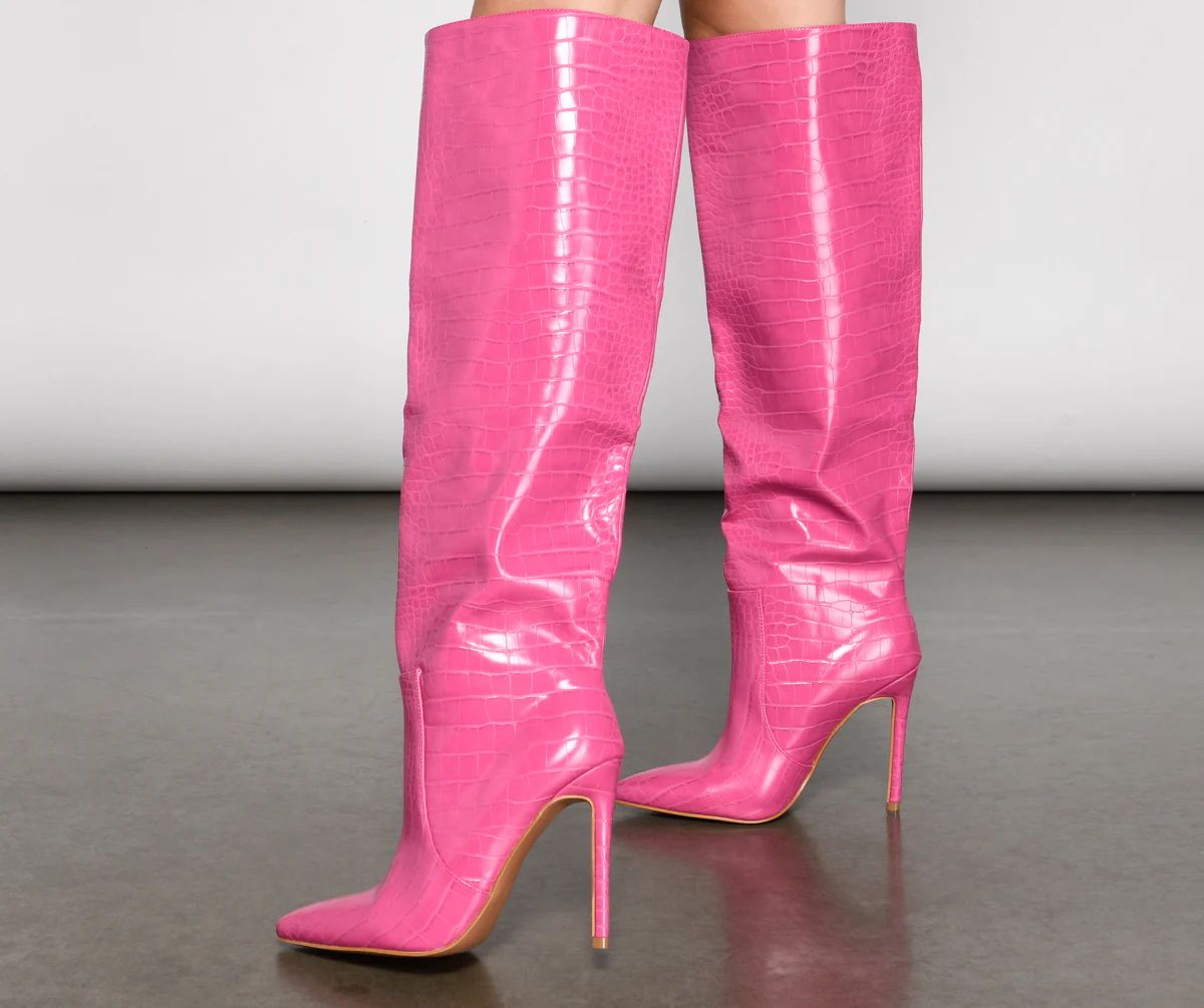 Stylish Gater Knee-High Stiletto Boots | Windsor Stores