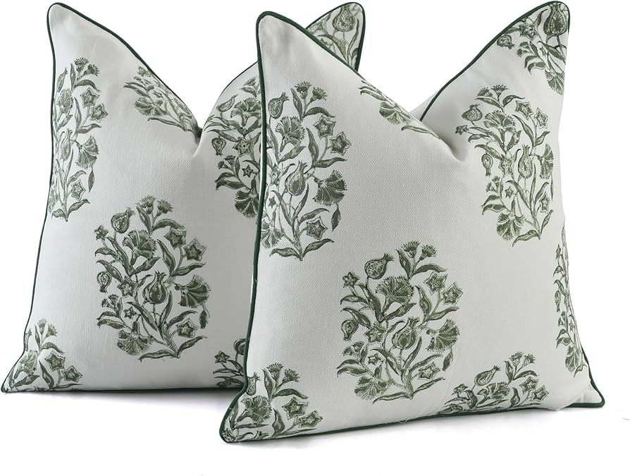 CPC Throw Pillow Covers for Couch, 24x24 Inch Decorative Couch Pillows for Living Room, 100% Cott... | Amazon (US)