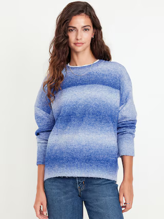 Cozy Crew-Neck Ombré Sweater | Old Navy (US)