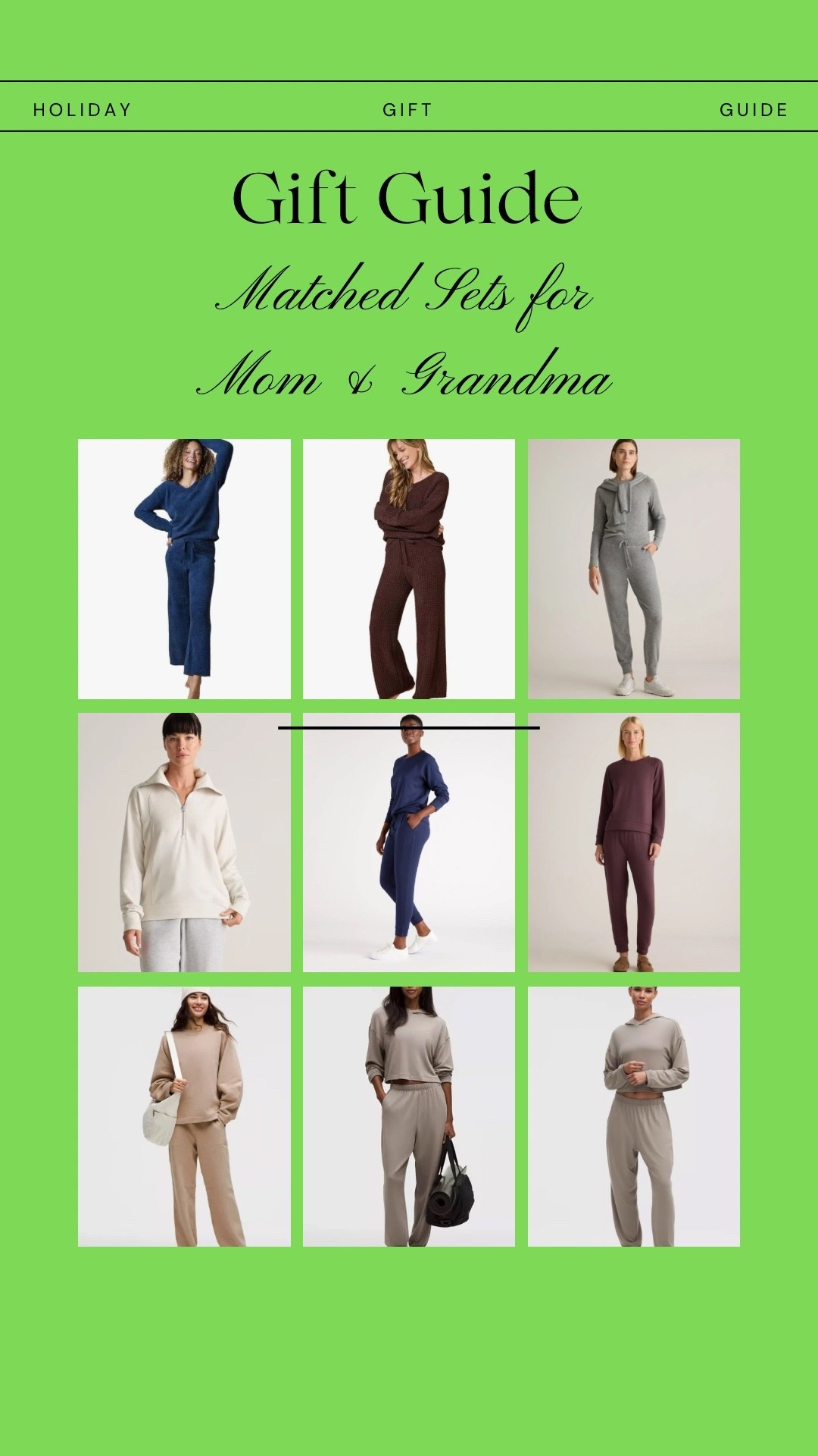 Need a Holiday Gift for Mom
Or Grandma? Give them the gift of cozy comfort with these matched sets! 

#LTKOver40 #LTKGiftGuide #LTKHome