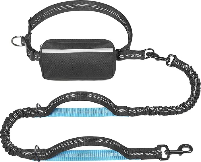 iYoShop Hands Free Dog Leash with Zipper Pouch, Dual Padded Handles and Durable Bungee for Walkin... | Amazon (US)