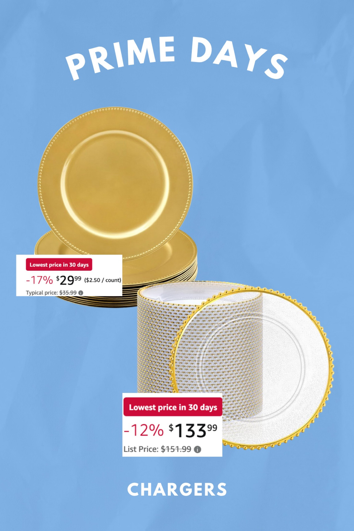 Wedding decor chargers on sale!

#LTKParties #LTKWedding #LTKHome