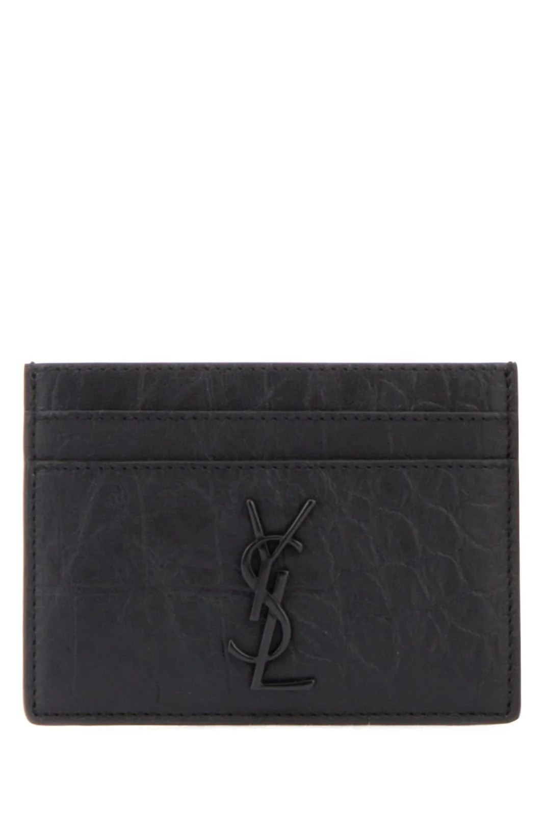 Saint Laurent Logo Plaque Cardholder | Cettire Global