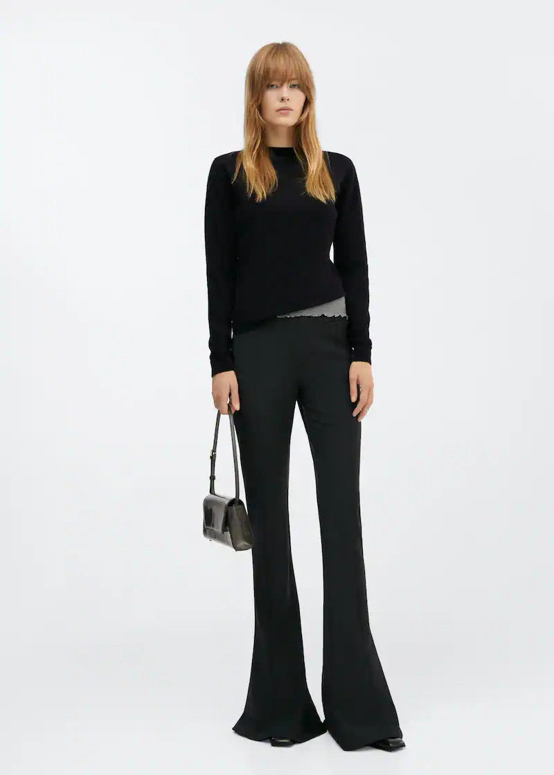 High collar wool sweater | Mango Canada