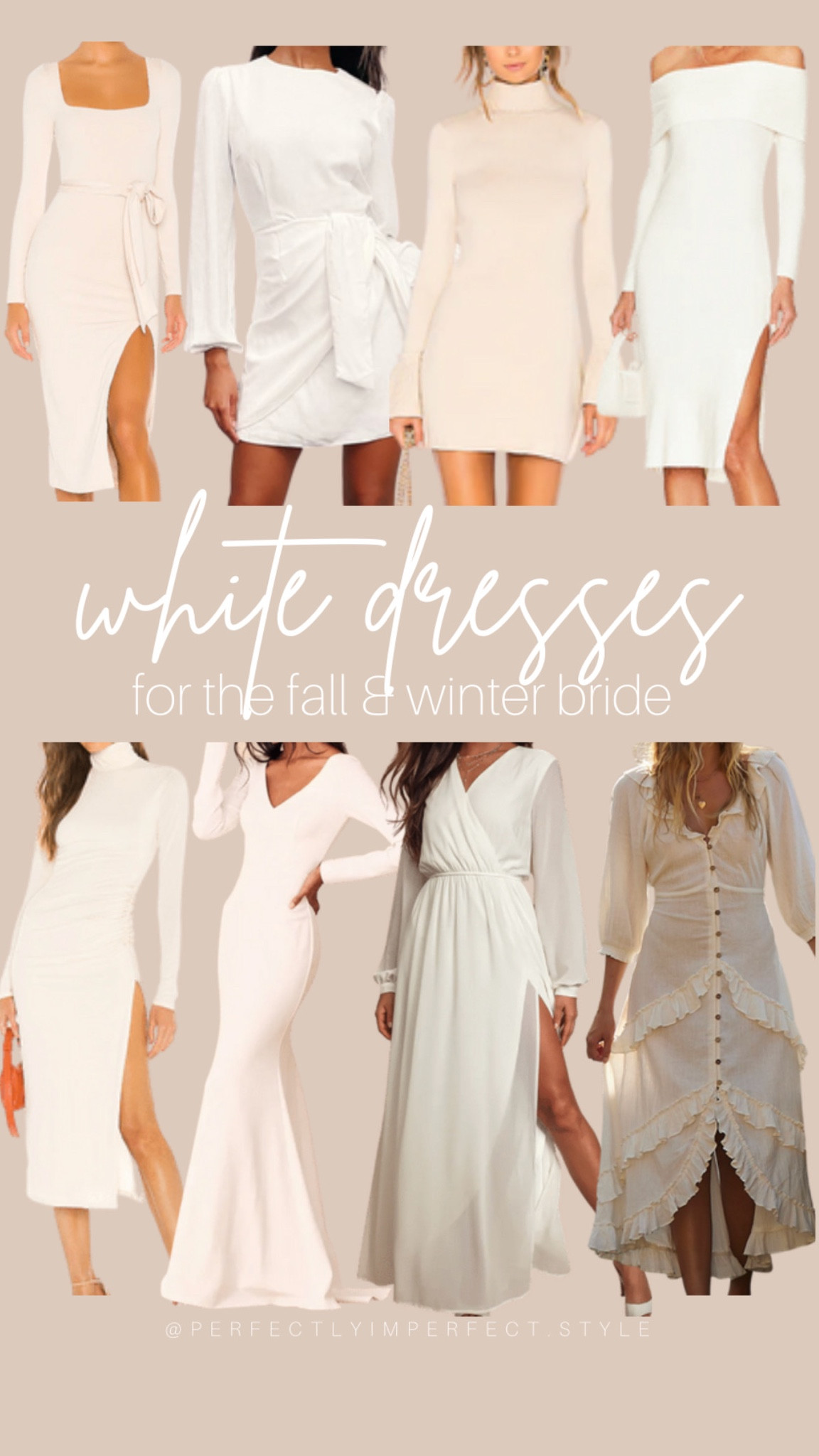 White dresses for the fall & winter bride! 
Fall engagement photos 
Winter engagement photos 

#LTKSeasonal #LTKwedding