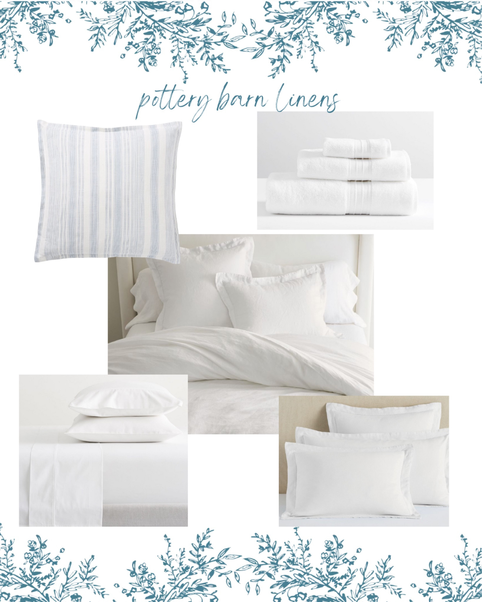 Wedding registry featuring pottery barn linens! Euro shams, linen comforter, towels & more. 

#LTKhome #LTKwedding