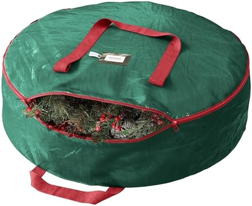 Heavy Duty Wreath Storage Bag 30 Inch, 1-Pack - Christmas Wreath Storage Container Green - Waterp... | Amazon (US)