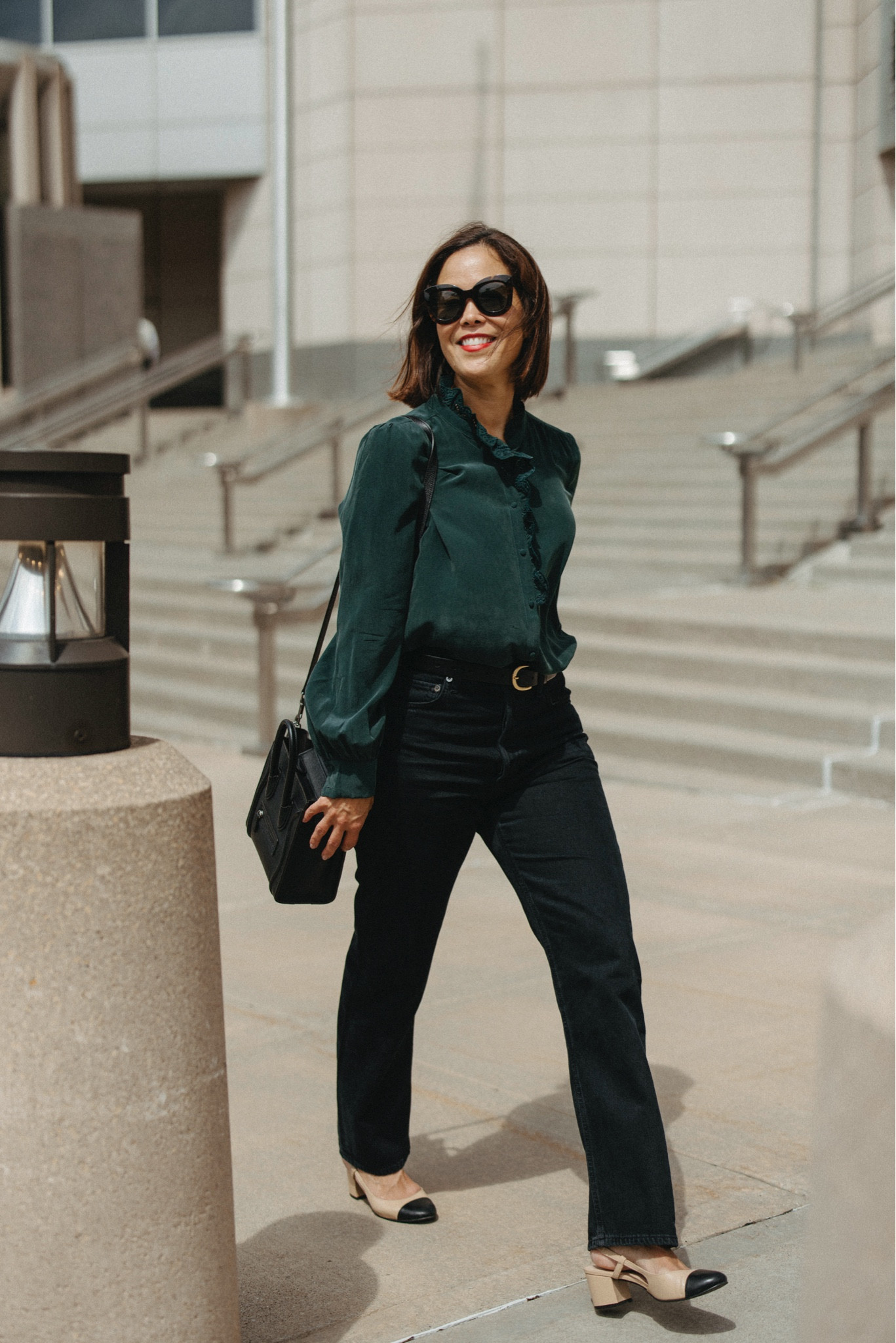 Fall Outfit 
Sèzane Chlo Top/ my favorite top I own in multiple colors. wearing size 6 
Agolde Straight Leg Denim- true to size 
French Sole Slingback- true to size 


#LTKOver40 #LTKSeasonal #LTKStyleTip