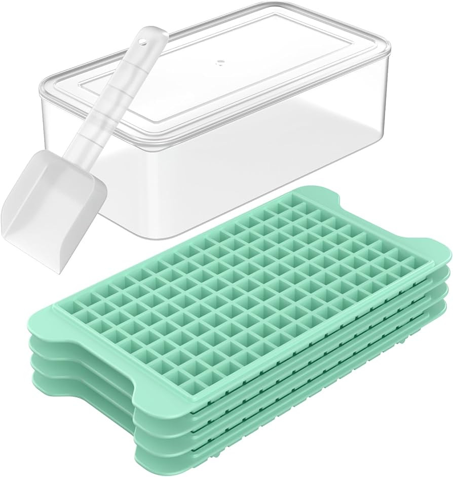 Mini Ice Cube Tray for Freezer: FDDBI Small Ice Trays for Freezer with Bin - 135×4PCS Easy Relea... | Amazon (US)