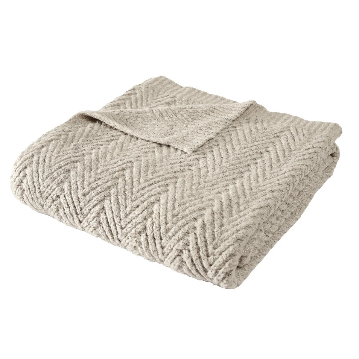 Frye Chevron Faux Mohair Throw Blanket | Wayfair North America