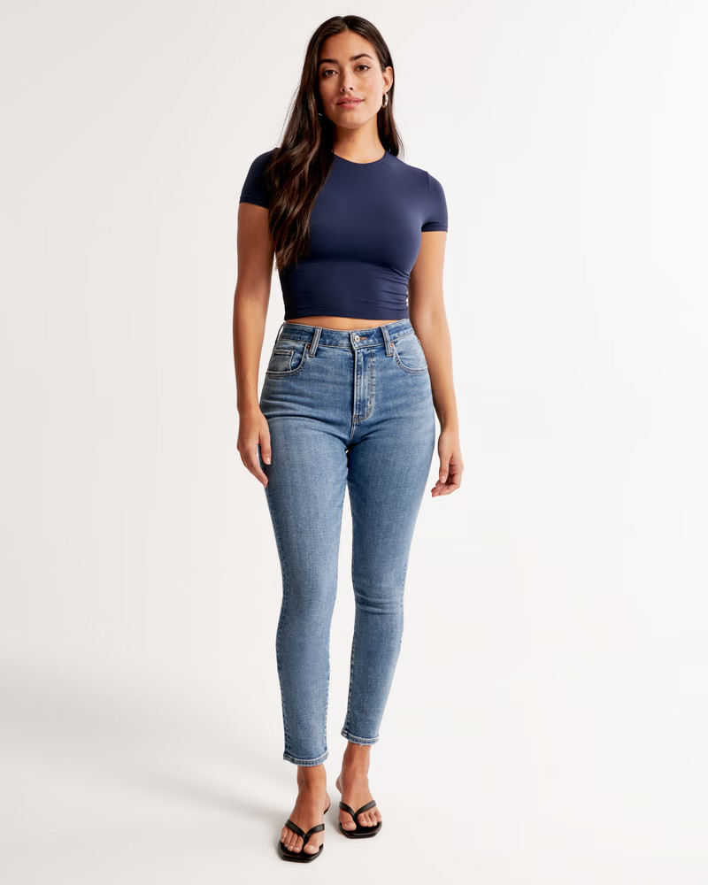 Curve Love High Rise Super Skinny Ankle Jean | Abercrombie & Fitch (US)