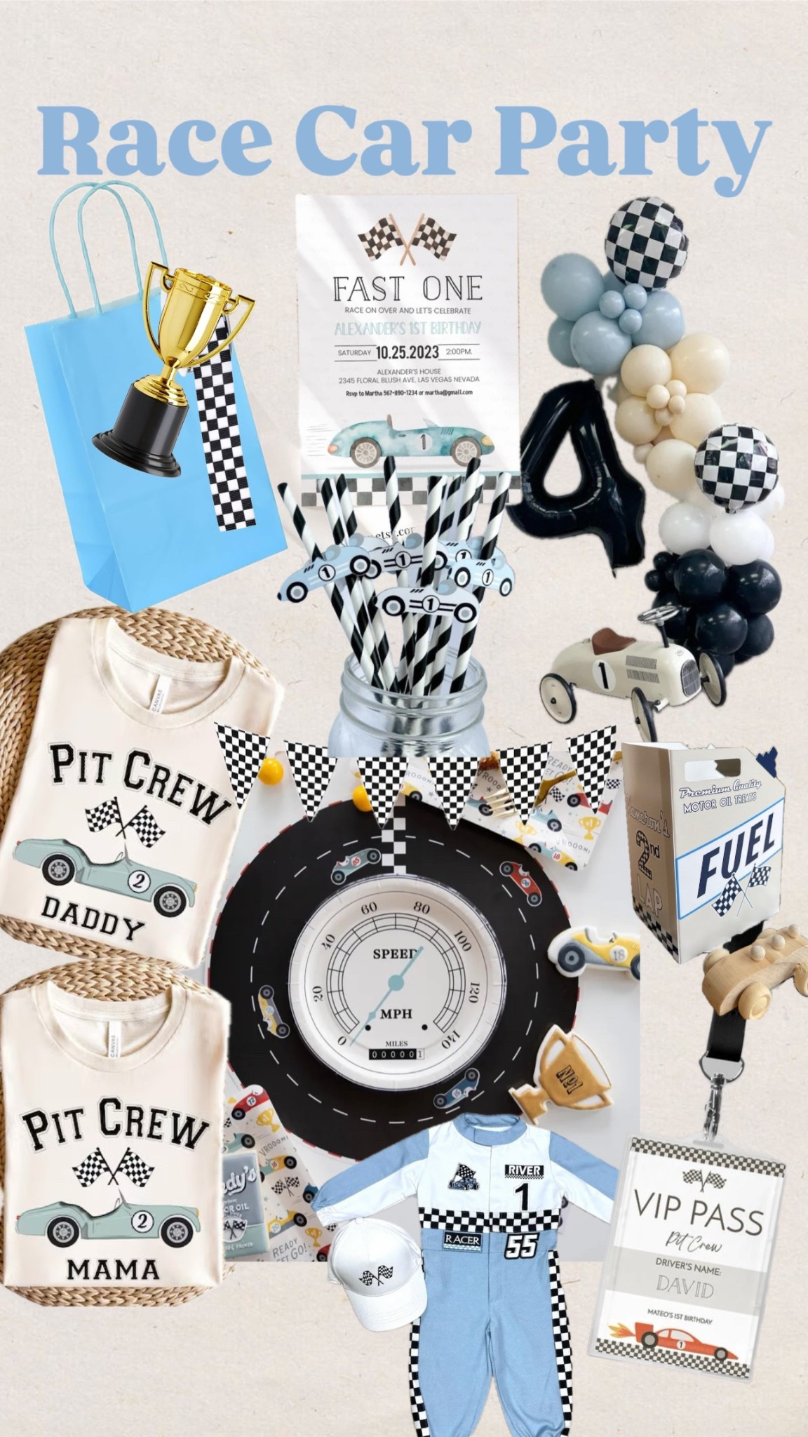 Race car party
Boys party
Balloons
Ballon arch
Party supplies 
Party decor
Shirts
Party favors
Trophy
Vintage race car

#LTKParties #LTKKids #LTKFindsUnder50
