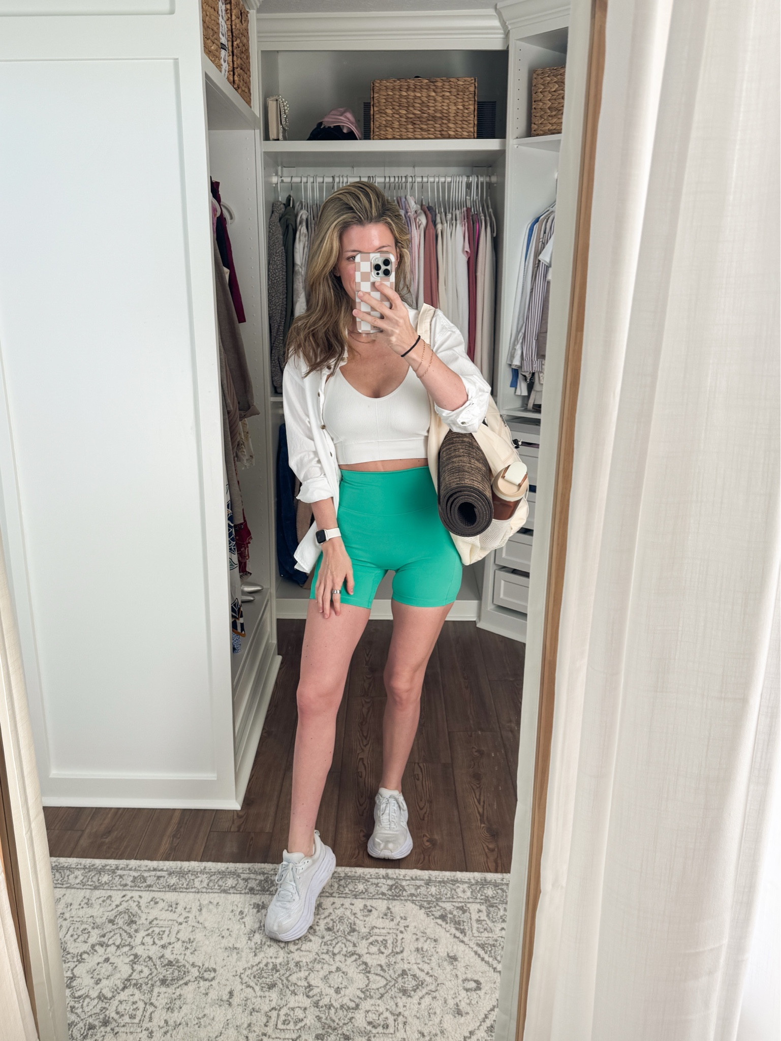 gym ootd ☀️ absolutely love these shorts, and they have packets!  

5’7 | 125
Shorts: Small
Button up: Mediumm

#LTKfitnessgoals #LTKActive #LTKootd