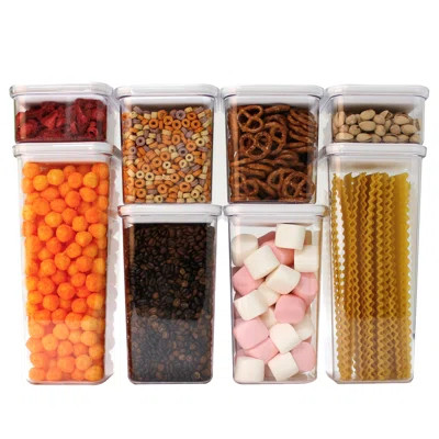 Smart Seal 8Pc Square Set, Glossy White Lids | Wayfair Professional