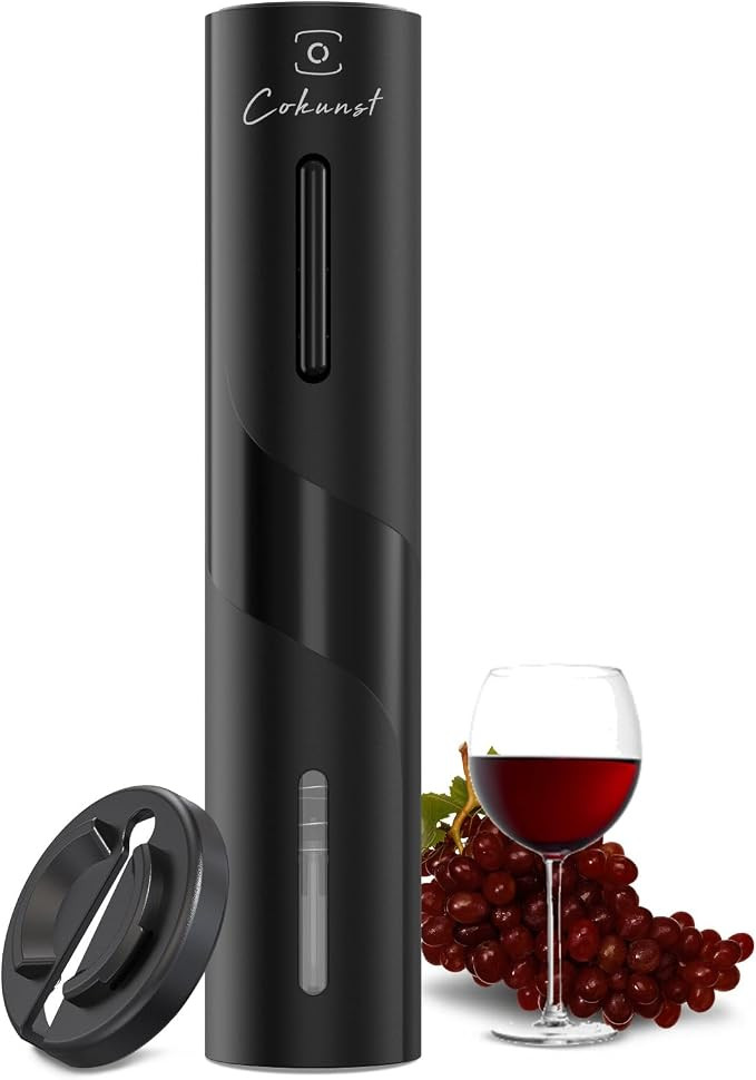 Electric Wine Opener, Battery Operated Wine Bottle Openers with Foil Cutter, One-click Button Cor... | Amazon (US)