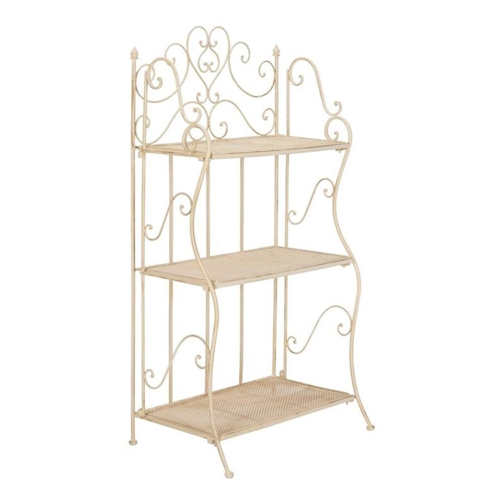 SAFAVIEH PAT5022A Outdoor Collection Torus Pearl White 3-Tier Shelf | Amazon (US)