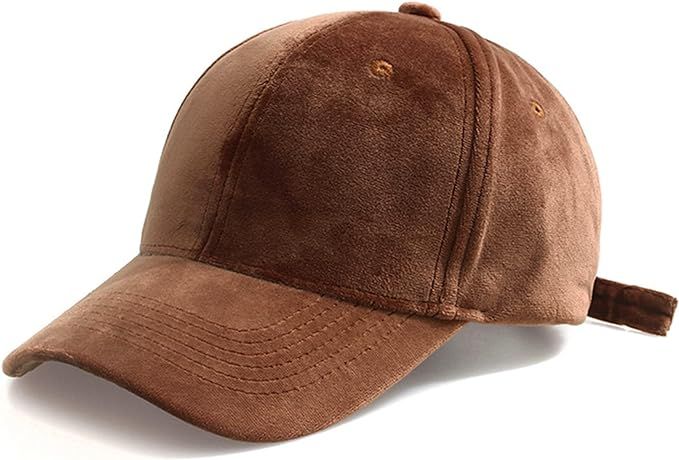Women's Winter Fall Classic Style Velvet Baseball Cap 6 Panel Fashionable Adjustable Sports Hat f... | Amazon (US)