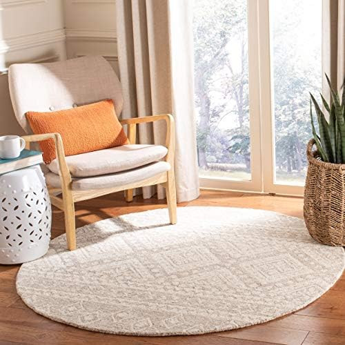 Safavieh Micro-Loop Collection MLP501B Handmade Moroccan Boho Tribal Premium Wool Area Rug, 5' x 5'  | Amazon (US)