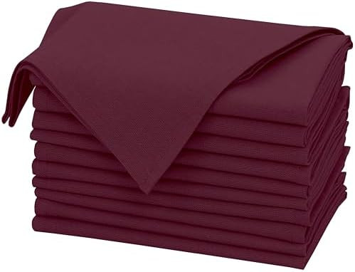 Ruvanti Linen Napkins Set of 12, 18x18 Cloth Napkins, Cotton Linen Blend Napkins Cloth Washable, ... | Amazon (US)