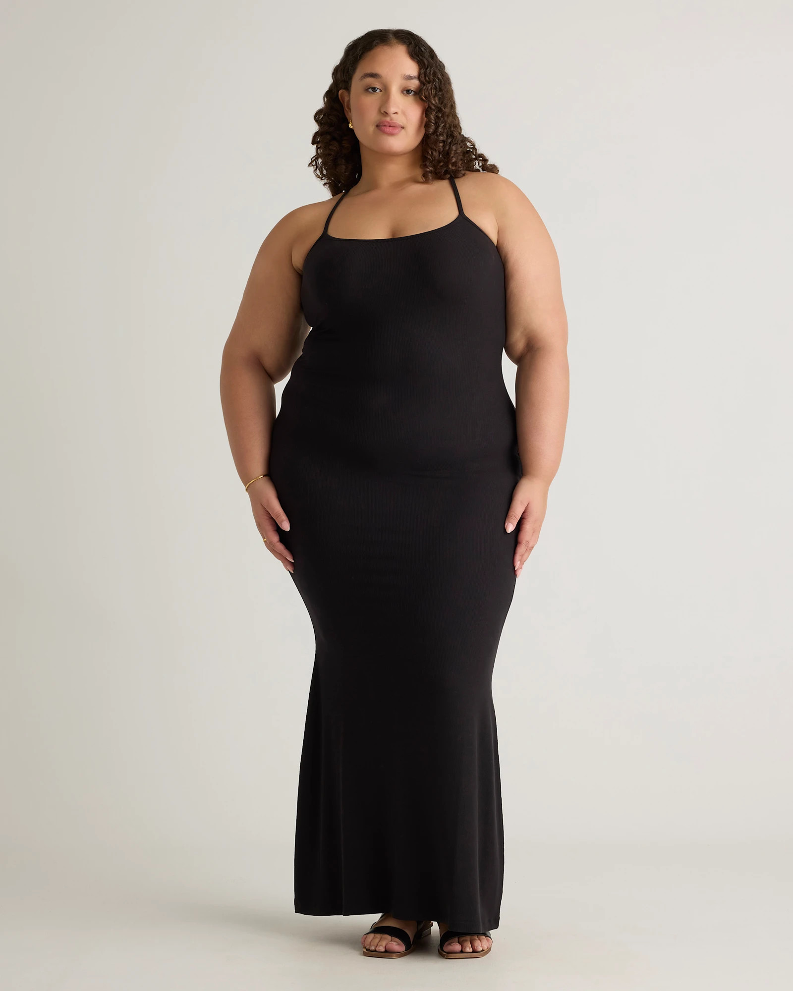 Tencel Rib Knit Maxi Slip Dress | Quince