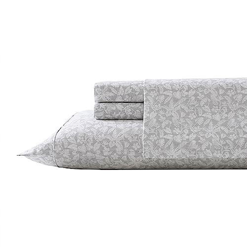 Tommy Bahama- King Sheet Set, Cotton Percale Bedding Set, Crisp & Cool, Stylish Bedding Set (Koya Bay Grey, King) | Amazon (US)