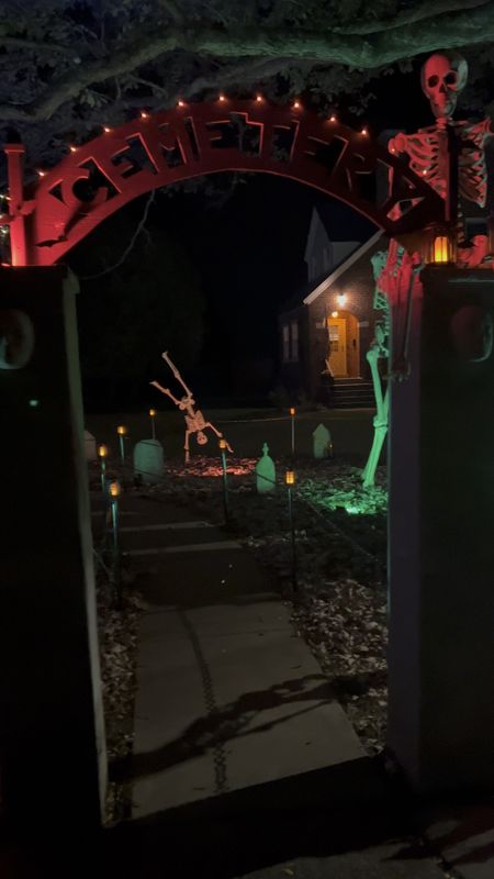 A glimpse of my Halloween display at night! 

#LTKSeasonal #LTKhome #LTKHalloween