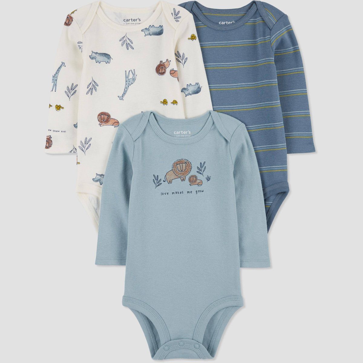 Carter's Just One You® Baby Boys' 3pk Long Sleeve Bodysuit | Target