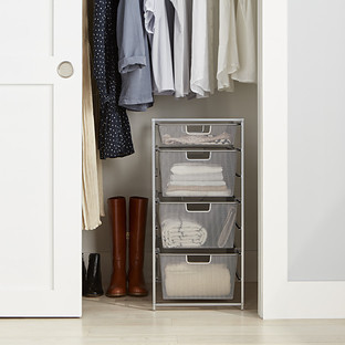 Elfa® Narrow Drawer Solution Platinum | The Container Store