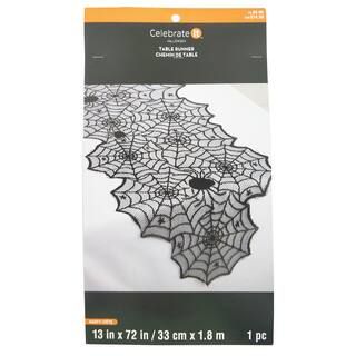 72" Black Spider Web Table Runner by Celebrate It™ | Michaels | Michaels Stores