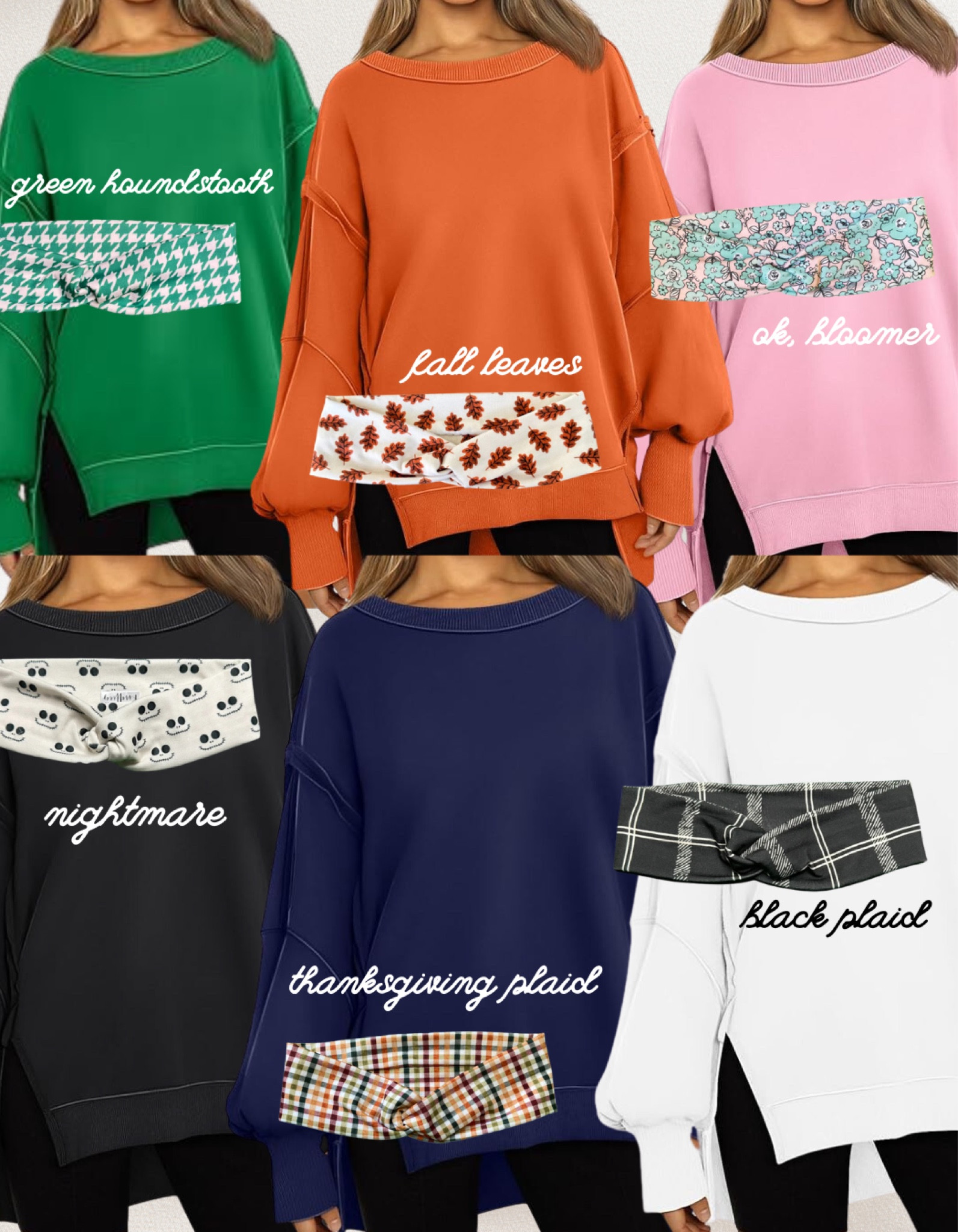 Headbands: shopknotties.com
Oversized sweatshirt: all colors can be found at product link below

#LTKStyleTip #LTKSaleAlert #LTKFindsUnder50