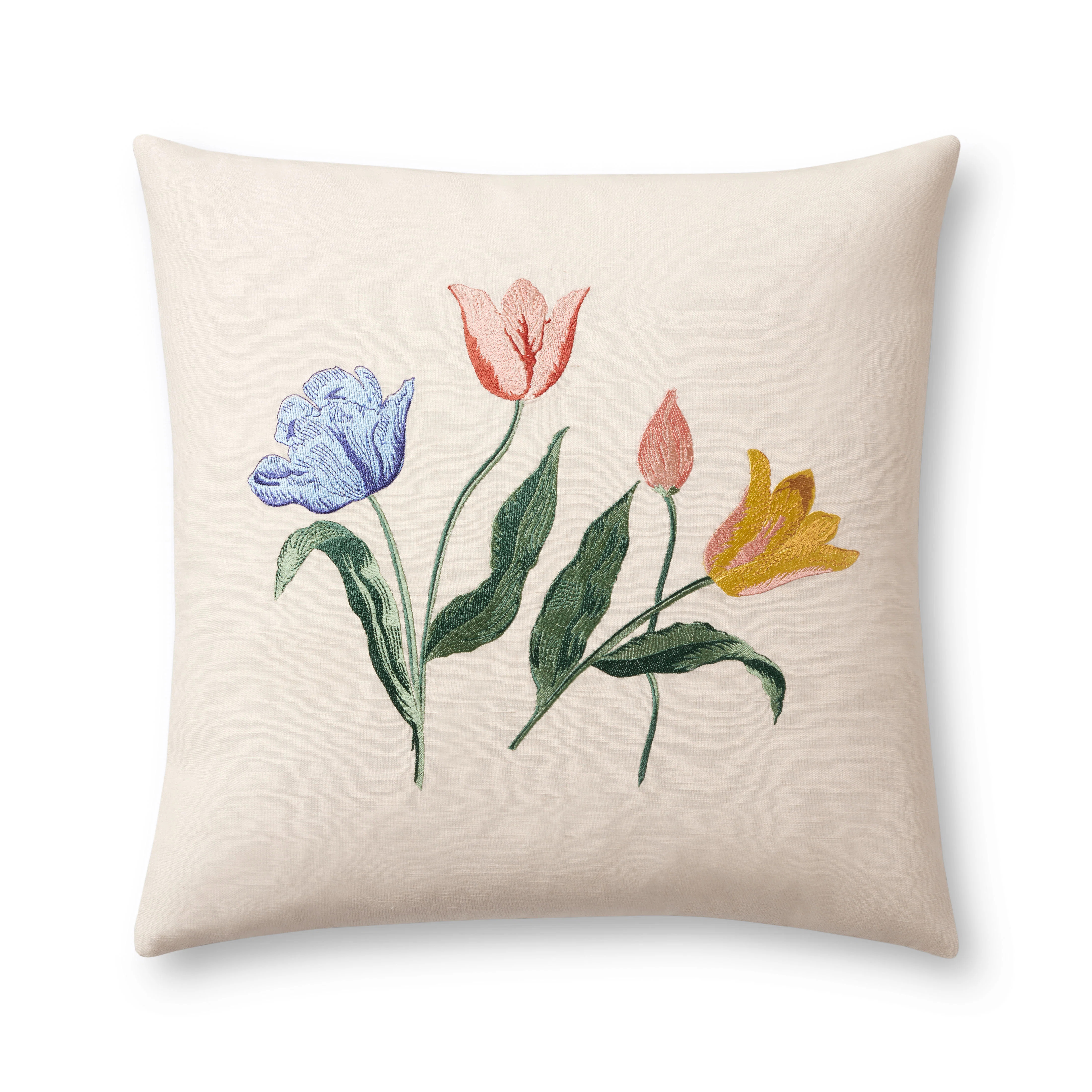 Rifle Paper Co. x Loloi Tulips 22" x 22" Pillow | Birch Lane