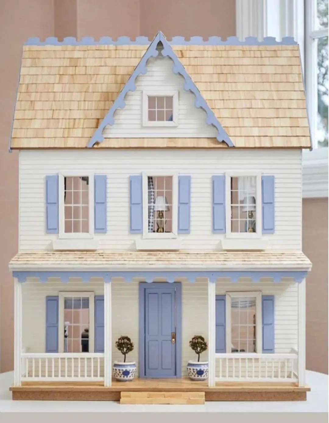 Large Modern Farmhouse Dollhouse BUILDING KIT DIY Dollhouse 1:12 - Etsy | Etsy (US)