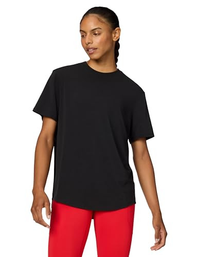 Nike Women's One Relaxed Dri-Fit Short-Sleeve Top, Black, Large | Amazon (US)