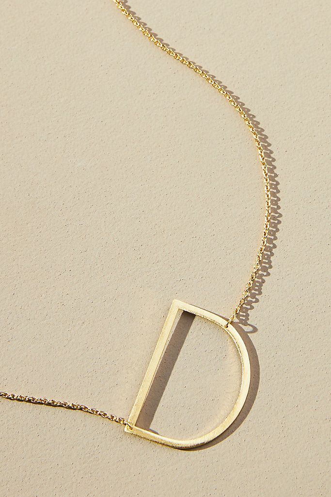 Block Letter Monogram Necklace | Anthropologie (US)