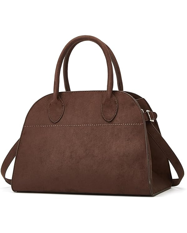 Suede Large Tote Bag for Women Leather Bag Retro Purses Crossbody Bag Trendy Handbag Work Bag 202... | Amazon (US)