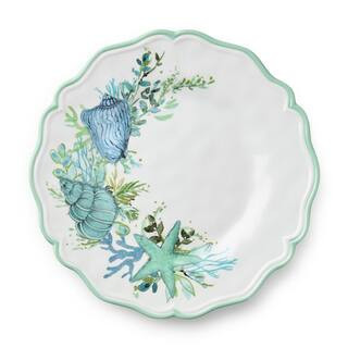 Sea Glass Melamine Set of 4 Salad Plate 9"  (330 Grams) | The Home Depot