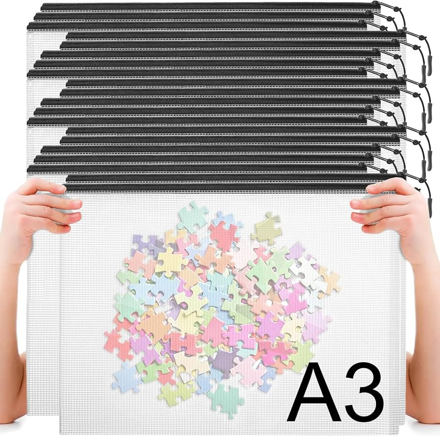 YOPCDJ 24pcs Mesh Zipper Pouch Bags A4 Mesh Bags for Classroom Organization, Waterproof Document ... | Amazon (US)