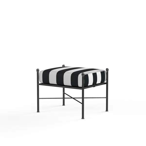 Lucier Upholstered Outdoor Ottoman with Cushion | Birch Lane