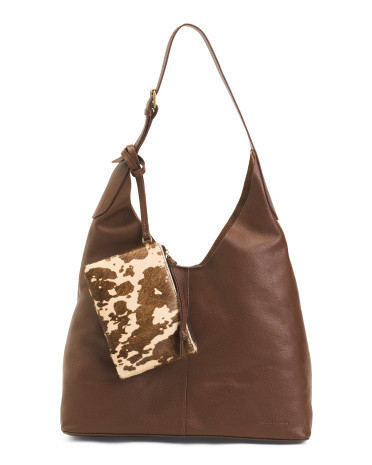 Leather Anny Hobo With Cow Pouch | TJ Maxx
