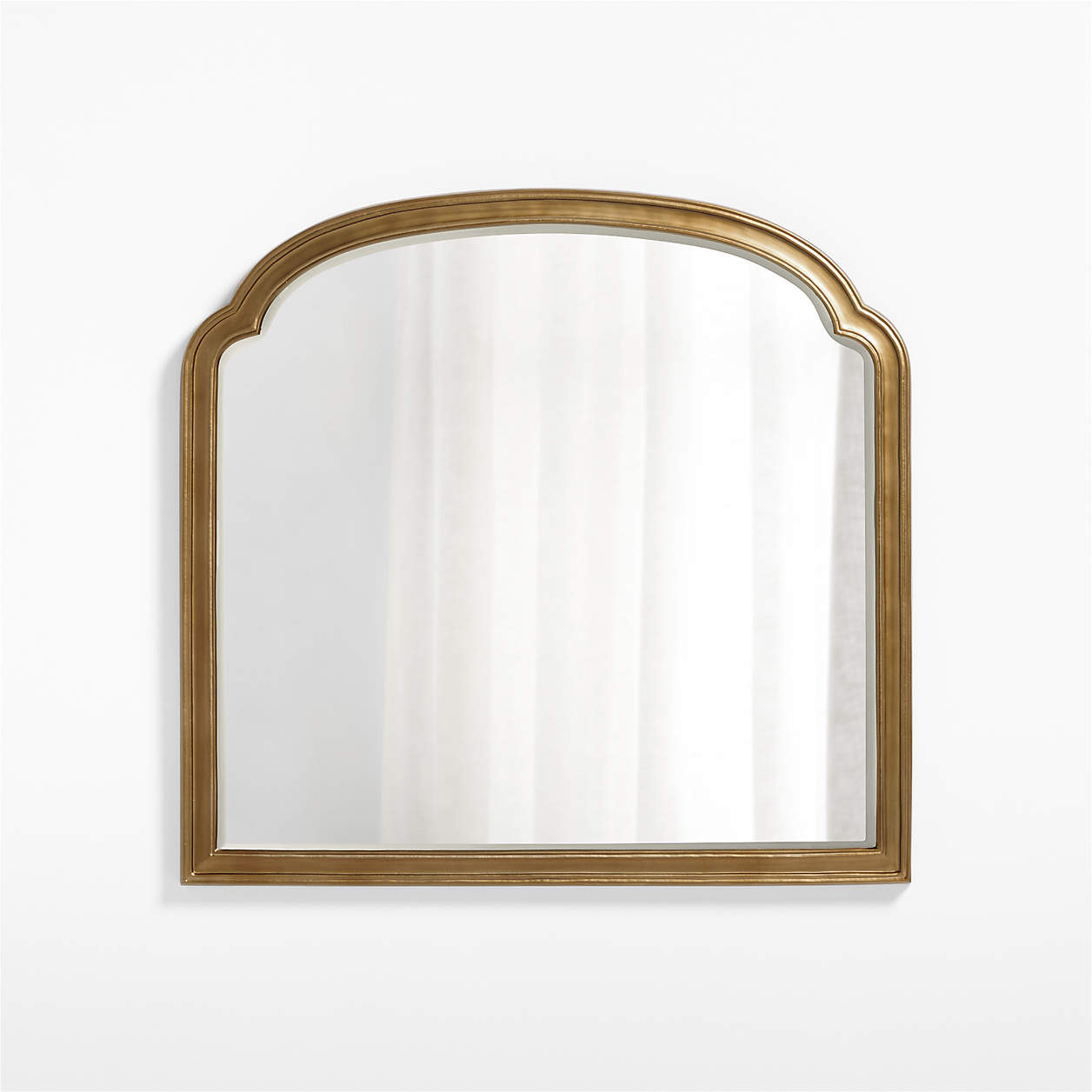 Brookhaven Brass Metal Mantel Mirror 39.75"x41.75" + Reviews | Crate & Barrel | Crate & Barrel