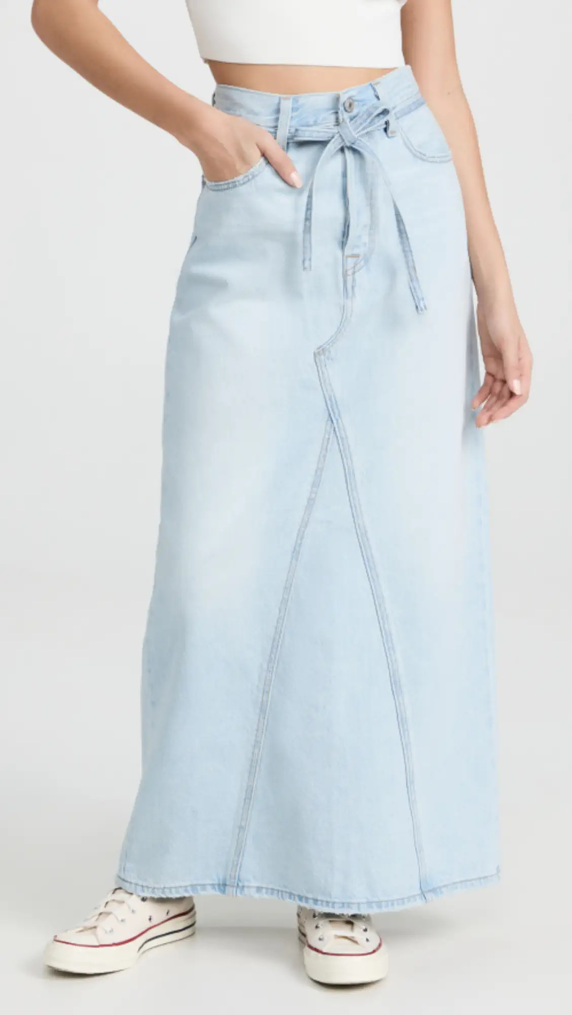 Iconic Long Skirt with Belt | Shopbop