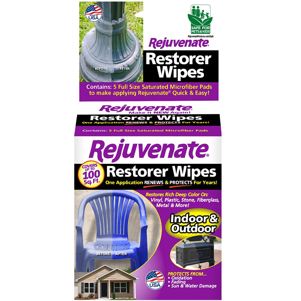Rejuvenate 1 count Outdoor Color Restorer Outdoor Cleaner 5 -Pack one_size | RJRESTWIPES | Lowe's