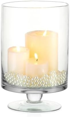 Glass Candle Holder for Pillar Candles - Large Glass Vases for Table Decoration, Clear Hurricane ... | Amazon (US)