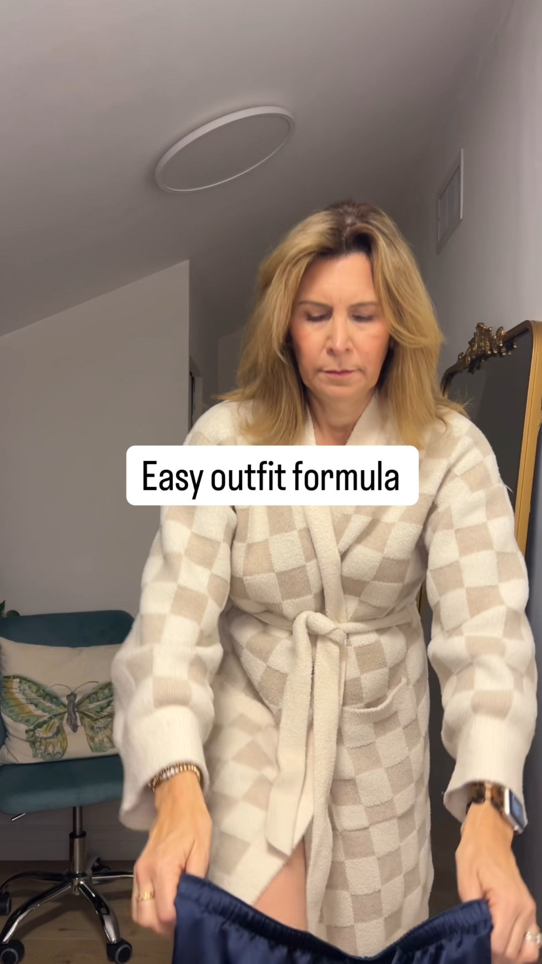 Easy outfit formula: satin separates, flats, and a cardigan. 

#LTKootd #LTKHoliday #LTKFindsUnder100