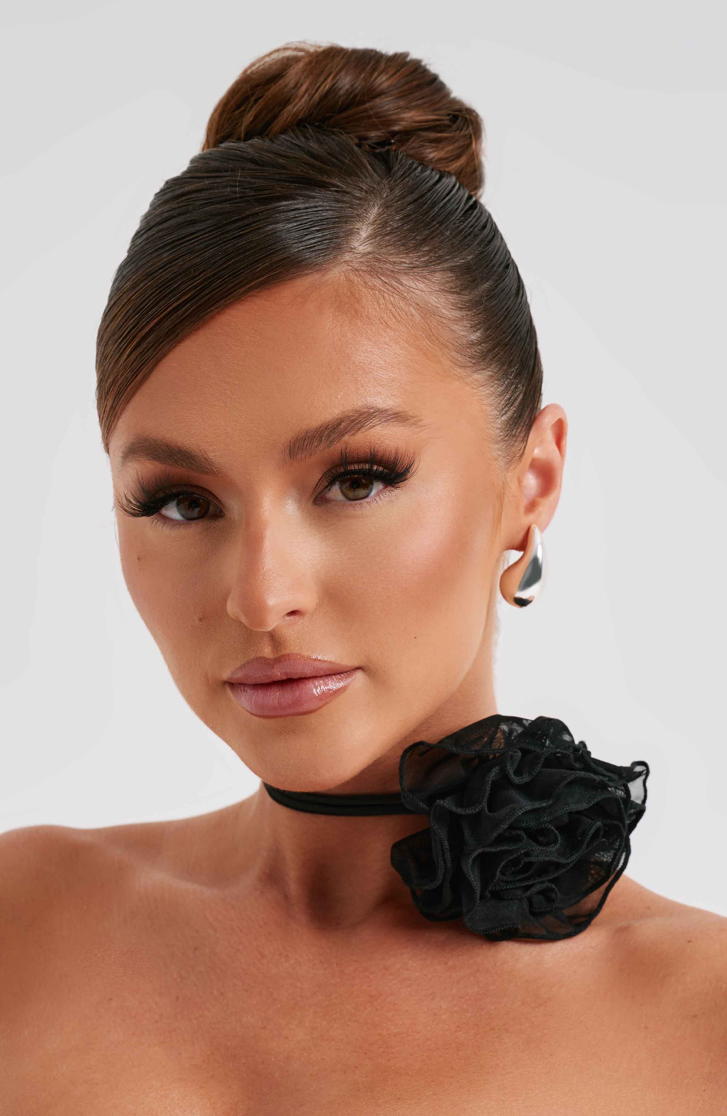 Tilli Floral Neck Tie - Black | Babyboo (global)
