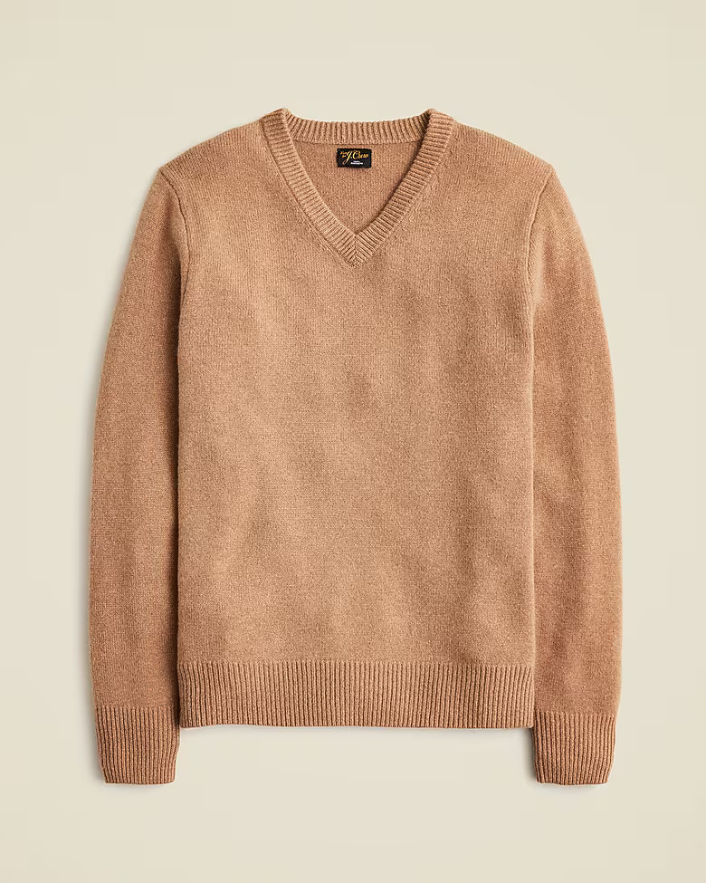 Relaxed midweight cashmere V-neck sweater | J. Crew US