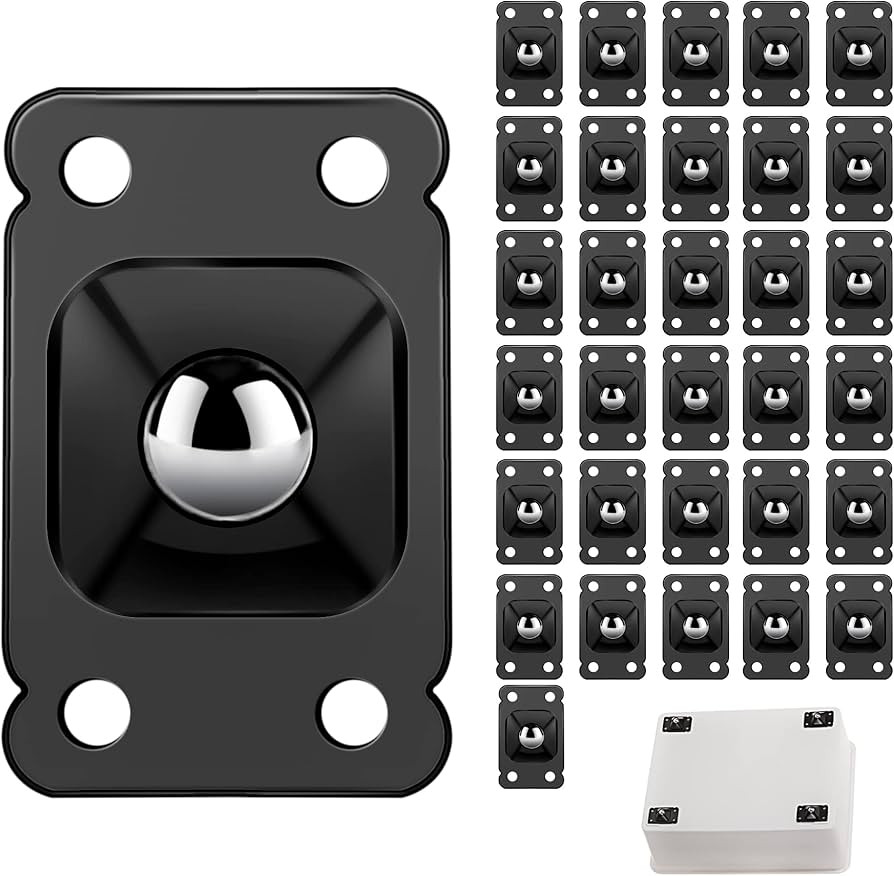 32 PCS Mini Casters Wheels Self-Adhesive Stainless Steel Paste Universal Wheel 360 Degree Rotatio... | Amazon (US)